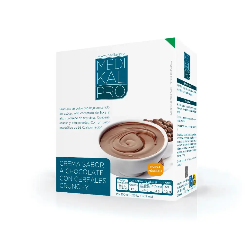 Crema sabor a chocolate con cereales crunchy (7 uds)