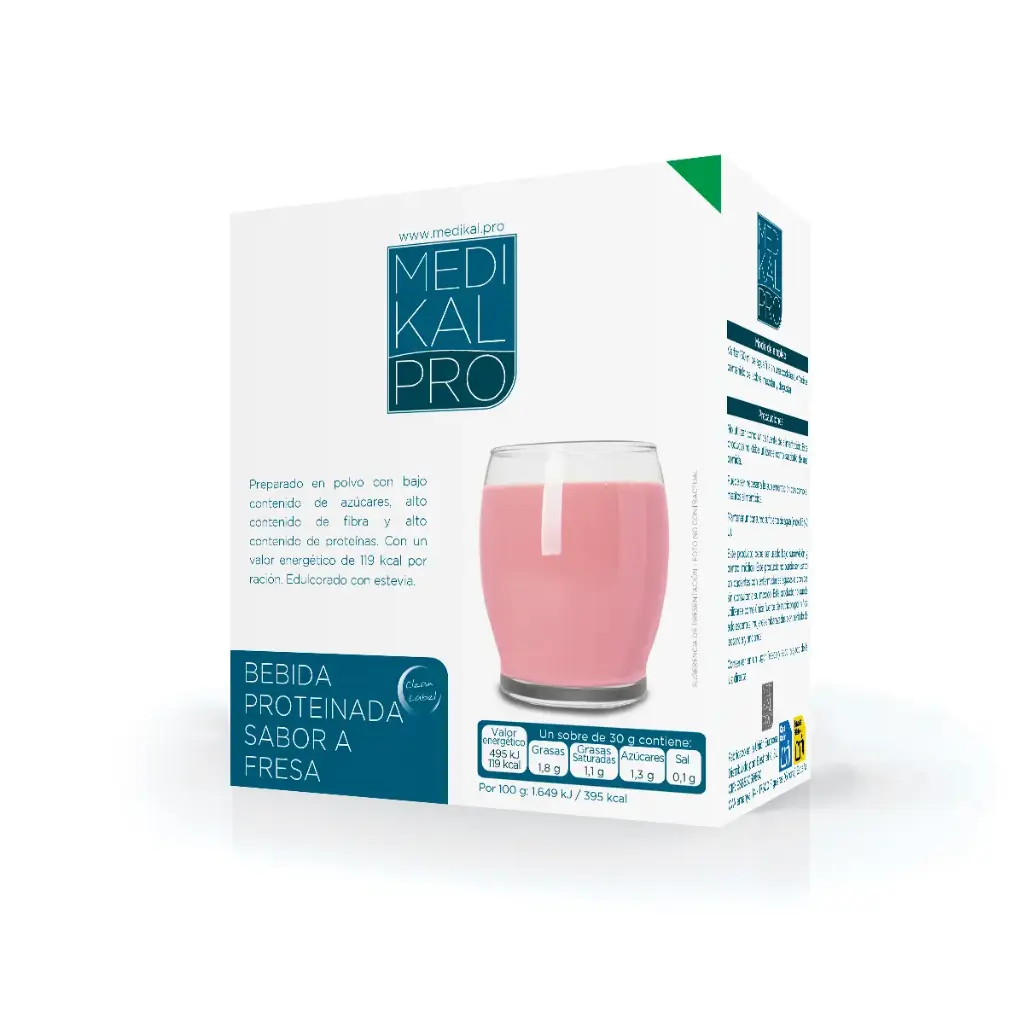Bebida proteinada de fresa (7 uds) CLEAN LABEL