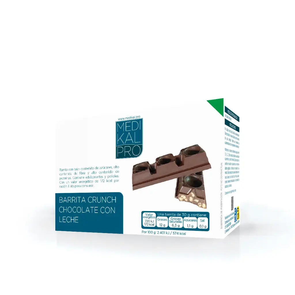 Barrita crunch de chocolate con leche (6 uds)