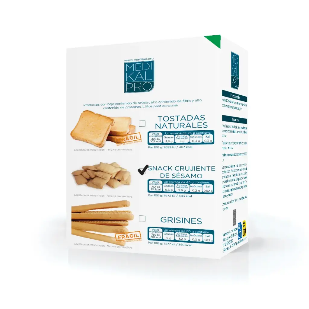 Snack crujiente de sésamo (4 uds)