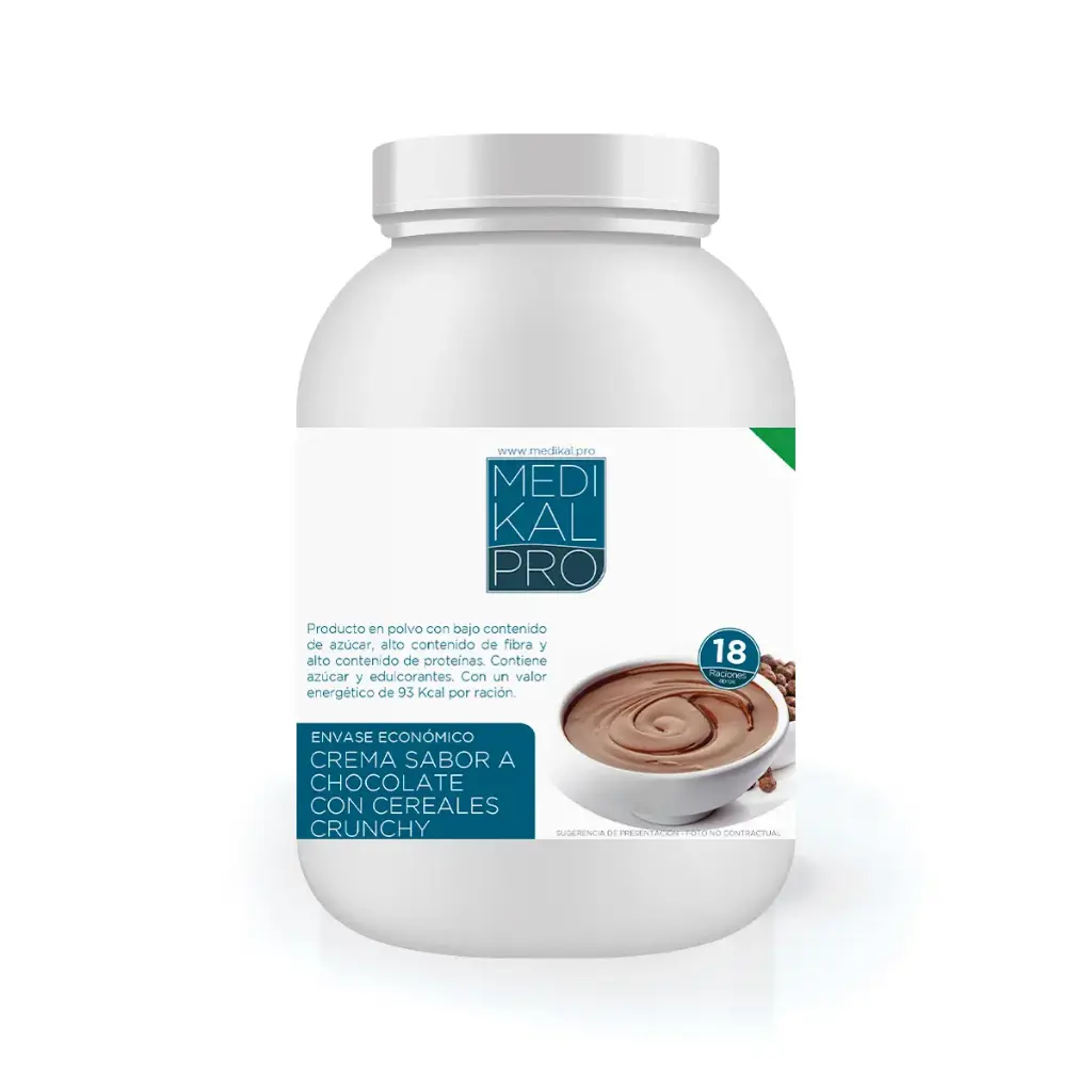 Envase económico 450gr Crema sabor a chocolate con cereales crunchy